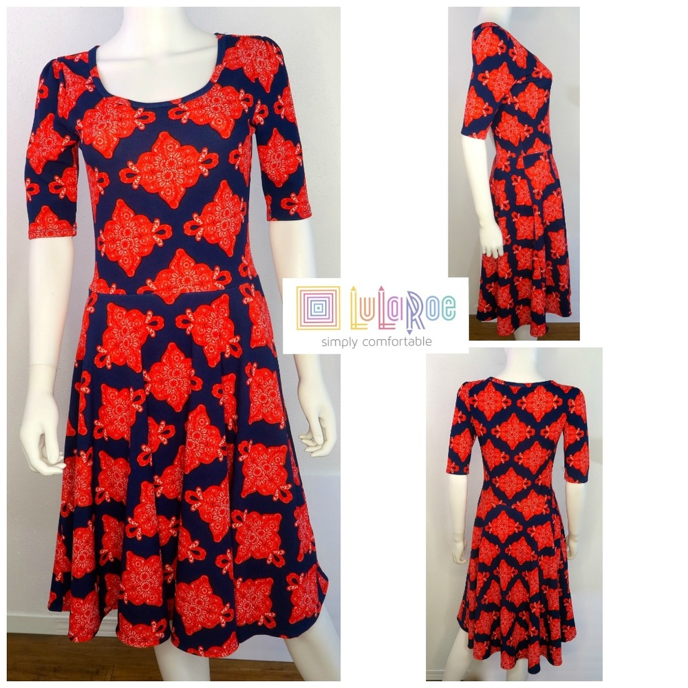 LuLaRoe Textured Print Dress